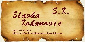 Slavka Kokanović vizit kartica